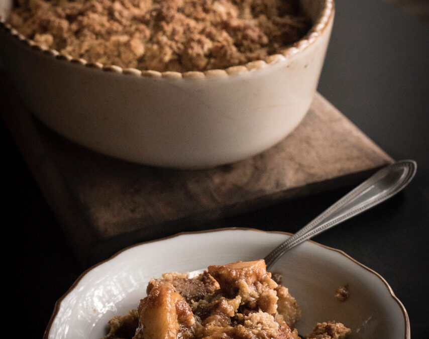 Miso, Apple, Banana & Cashew Crumble