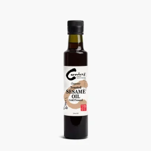 250ml bottle of Carwari Brand Organic toasted sesame oil